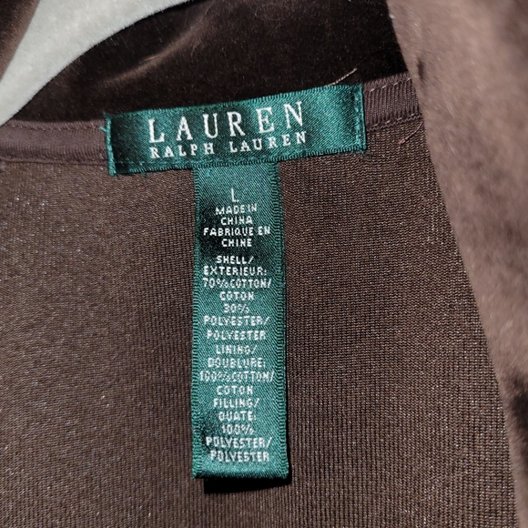Lauren Ralph Lauren Brown Velour Tracksuit Women's Size Large - Picture 11 of 14